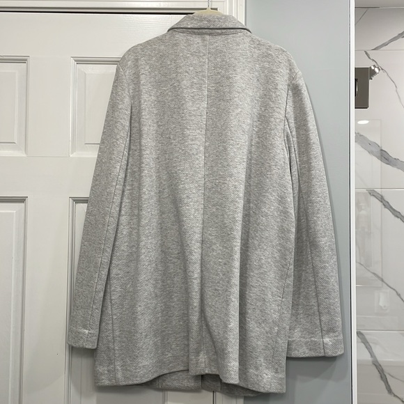 LOFT Women’s Sweatshirt-Style Long Gray Blazer - Picture 4 of 6